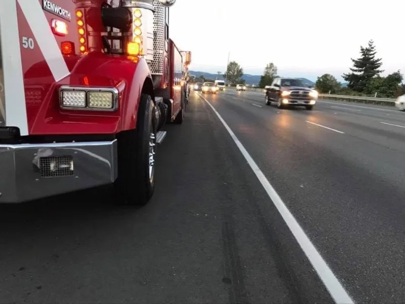 I-5 highway towing